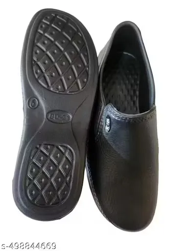 Men Black Formal Rubber Shoes - Lightweight Men’s Formal Shoes in Black with Flexible Rubber Sole Men Black Formal Rubber Shoes 10 thumbnail 1