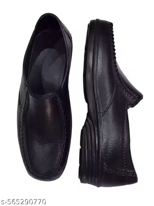 Men’s Black Formal Rubber Shoes – Lightweight & Comfortable Casual Slip-On Black Shoes for Men Men’s Black Formal Rubber Shoes – Lightweight & Comfortable Casual Slip-On Black Shoes for Men 6 image 4