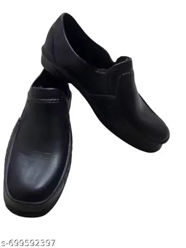 Men’s Black Formal Rubber Shoes – Lightweight & Comfortable Casual Premium Shoes Men’s Black Formal Rubber Shoes  8 thumbnail 2