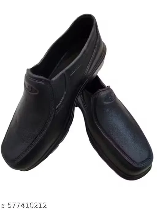 Men’s Formal Rubber Shoes – Lightweight Black Slip-On Casual Footwear Men’s Formal Rubber Shoes – Lightweight Black Slip-On Casual Footwear 10 image 1