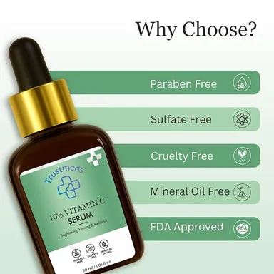 10% Vitamin C Face Serum 30ml Advanced Skin Brightening Dark Spot Correction & Radiance Booster with Hydrating Niacinamide & Antioxidant Formula – Paraben Sulfate Mineral Oil Free Daily Glow Serum 30ml Pack 350 ML thumbnail 5