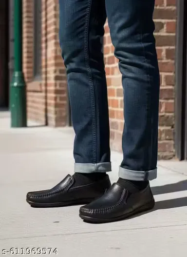 Men’s Waterproof Black Slip-On Shoes – Breathable & Flexible Rubber Casual Footwear Men’s Waterproof Black Slip-On Shoes – Breathable & Flexible Rubber Casual Footwear 10 thumbnail 0