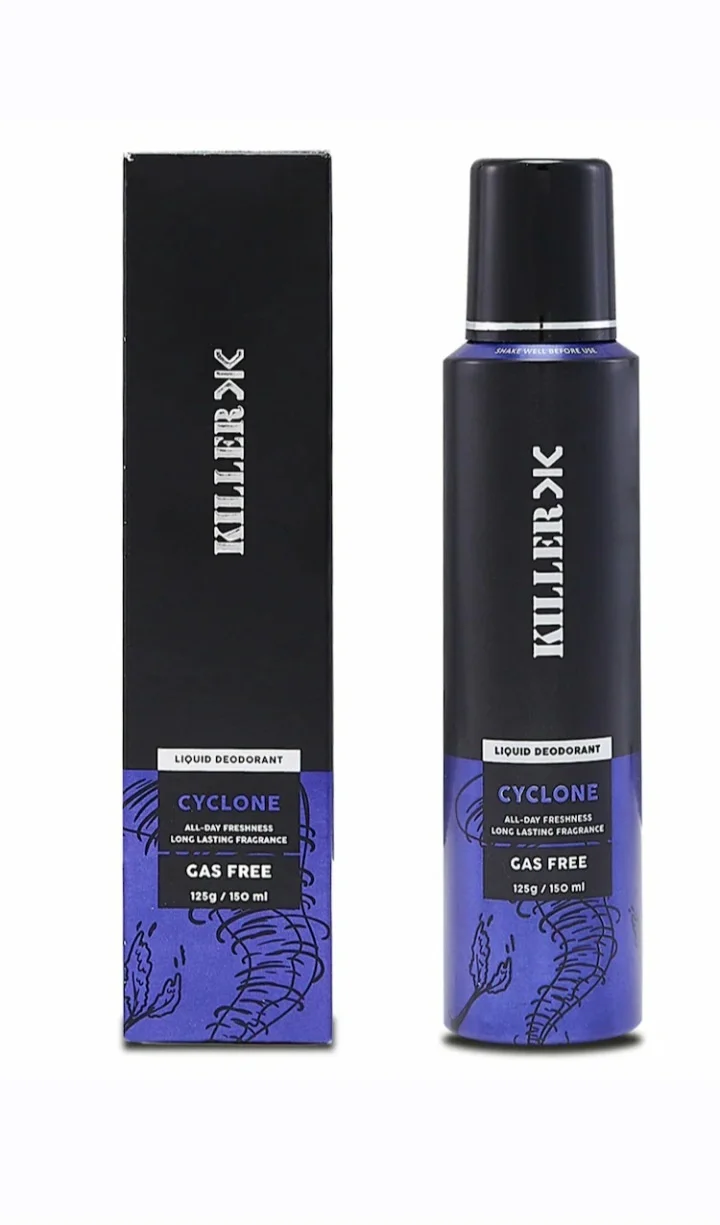 Killar Cyclone Deodorant Body Spray 150ml Long Lasting Freshness for Men Daily Use Perfumed Deo Gas Free Strong Fragrance Sweat Control Odour Protection All Day Body Mist India image 1