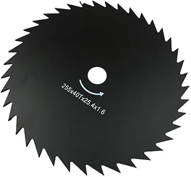 SNEA-03 40T Heavy Duty Black Steel Crop & Brush Cutter Blade | 10-inch Circular Blade for Petrol/Diesel Brush Cutters | Multi-purpose Agricultural, Grass, Weed & Stubble Cutting Tool thumbnail 0