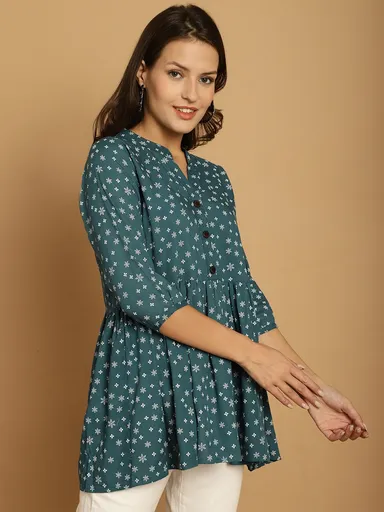 Women Cotton Casual Tops for Women Summer Regular Fit Stylish Printed Solid Western Wear Office College Daily Wear Trendy Ladies Top India thumbnail 2
