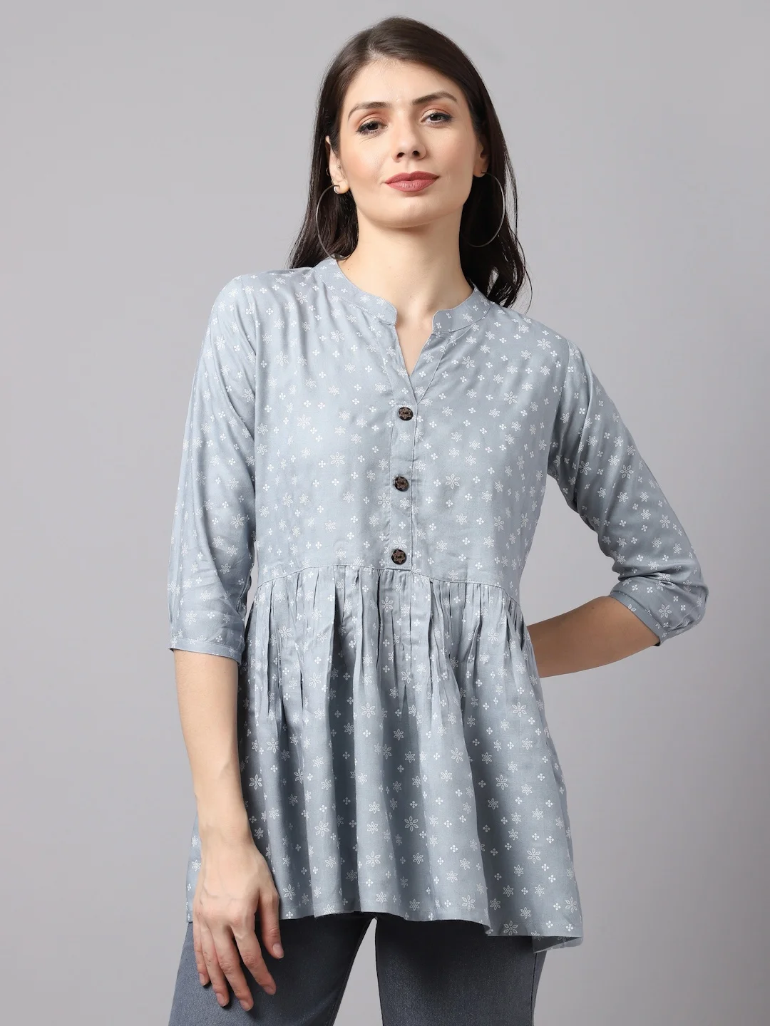Womens Cotton Casual Tops for Women Summer Regular Fit Short Sleeve Printed Solid Stylish Daily Wear Office College Party Wear Breathable Soft Fabric India image 1