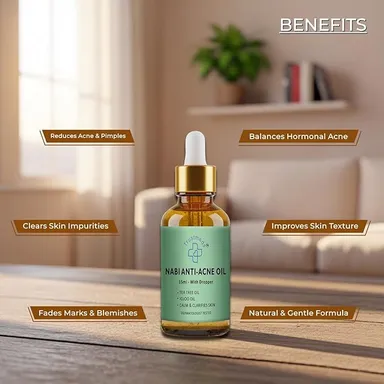 Anti Acne Face Oil with Tea Tree and Jojoba for Pimples, Acne Marks and Blemish Control for Oily and Acne Prone Skin with Precision Dropper 15 ml 15 ml Face Oil 160 ML thumbnail 1