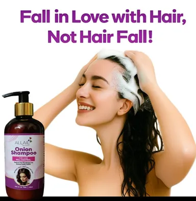 ALLAIL Onion Shampoo for Hair Fall Control 300ml | Aloe Vera Enriched Hair Cleanser ALLAIL Onion Shampoo for Hair Fall Control 300ml 270 ML thumbnail 4
