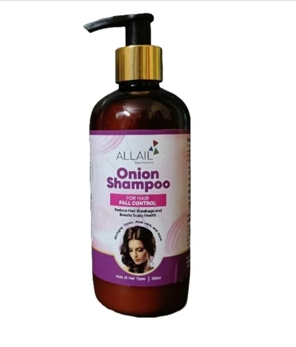 ALLAIL Onion Shampoo for Hair Fall Control 300ml | Aloe Vera Enriched Hair Cleanser ALLAIL Onion Shampoo for Hair Fall Control 300ml 270 ML image 1