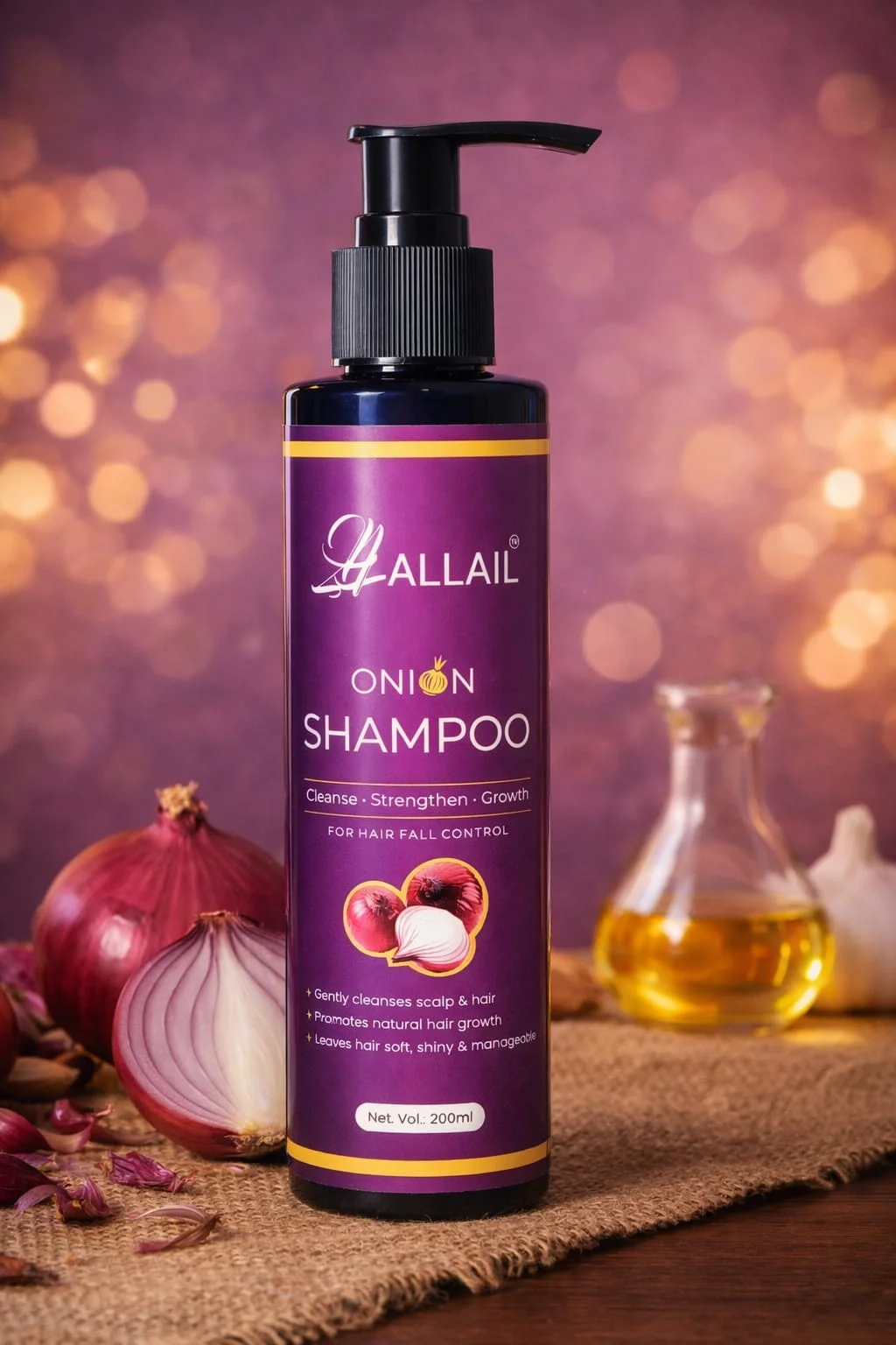 ALLAIL Onion Shampoo – Hair Fall Control 200ml ALLAIL Onion Shampoo – Hair Fall Control 200ml 160 ML image 3