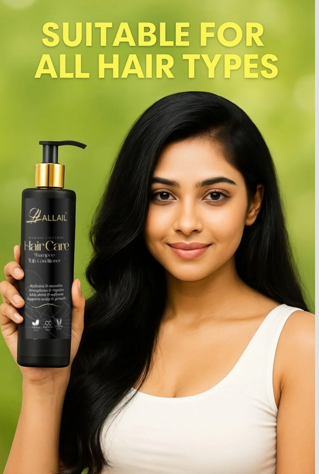 ALLAIL Hair Care Shampoo & Conditioner 200ml – Sulfate-Free & Paraben-Free | Cruelty-Free Hair Cleanser ALLAIL Hair Care Shampoo & Conditioner 200ml – Sulfate-Free & Paraben-Free | Cruelty-Free Hair Cleanser 160 ML image 1