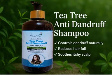 ALLAIL Tea Tree Anti-Dandruff Shampoo 300ml – Refreshes Scalp & Controls Hair Fall ALLAIL Tea Tree Anti-Dandruff Shampoo 300ml – Refreshes Scalp & Controls Hair Fall 270 ML thumbnail 4