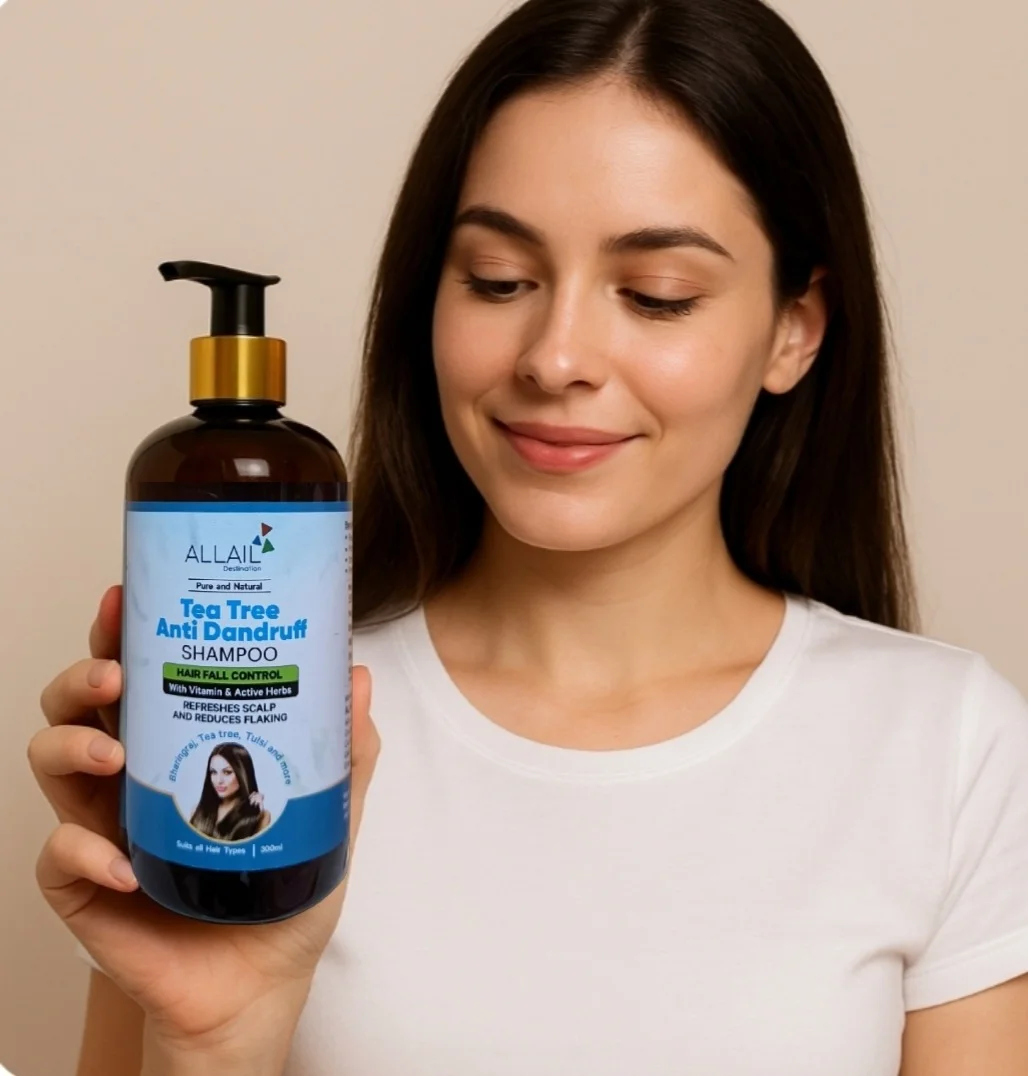ALLAIL Tea Tree Anti-Dandruff Shampoo 300ml – Refreshes Scalp & Controls Hair Fall ALLAIL Tea Tree Anti-Dandruff Shampoo 300ml – Refreshes Scalp & Controls Hair Fall 270 ML image 1