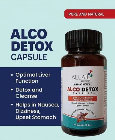 ALLAIL ALCO DETOX Capsule 60 Count | Advanced Liver Support & Detox Supplement thumbnail 3