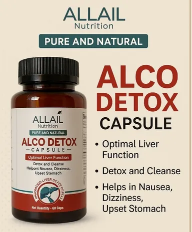 ALLAIL ALCO DETOX Capsule 60 Count | Advanced Liver Support & Detox Supplement thumbnail 4