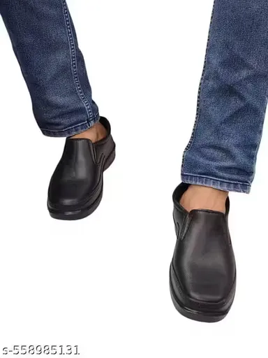 Men Black Formal Rubber Shoes – Lightweight & Comfortable Men Black Formal Rubber Shoes 6 thumbnail 3