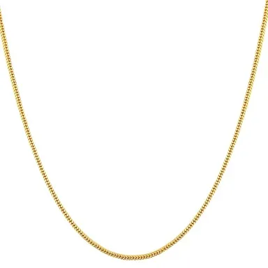 H2 Fashion Collection Designer Golden Chain Thin Light Weighted Gold Plated Gold Chain For Girls Women Men Boys 24 Inches thumbnail 1