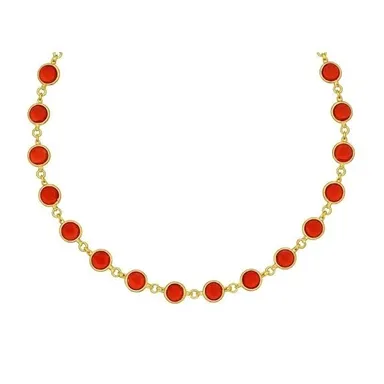H2 Fashion Collection Gold Plated Bezel Set Crystal Necklace for Women | Elegant Transparent Stone Linked Chain | Fashion Jewellery Gift thumbnail 1