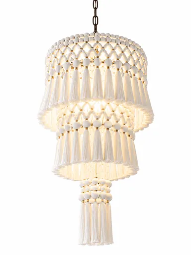 Elegant White Crystal Chandelier Modern Tiered Ceiling Light Luxury K9 Glass Hanging Lamp for Living Room Dining Hall Wedding Decor  thumbnail 1