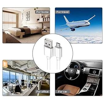 Ultra Micro USB V8 Fast Charging Data Cable 1.2m 3.4A High Speed Sync Cable for TECNO Camon CM White A-81 Quick Charge Durable Tangle Free image 1