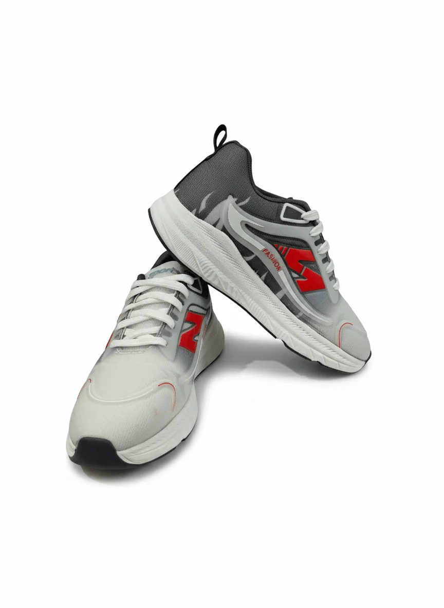 GVOLF Men Sports Shoes with Synthetic Leather Upper, Lace-Up Low Top Flat Sole Running Walking Gym Shoes for Daily Wear Size 9 image 3