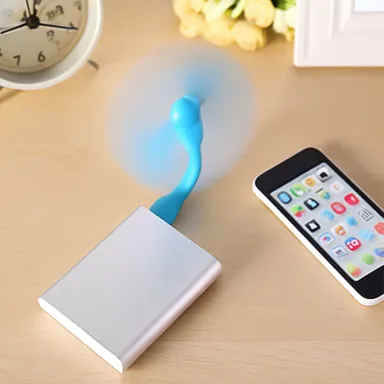 Flexible USB LED Light (2 Pc) + Mini USB Night Light Bulb (2 Pc) + Portable USB Fan (1 Pc) | USB Light & Fan Gadget Combo for Laptop, PC, Mobile & Power Bank thumbnail 2