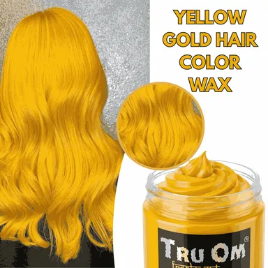TRUOM Temporary Hair Color Wax Yellow Gold – 1-Day Washable Hair Styling for Men and Women, Vibrant Easy Apply Hair Color thumbnail 1