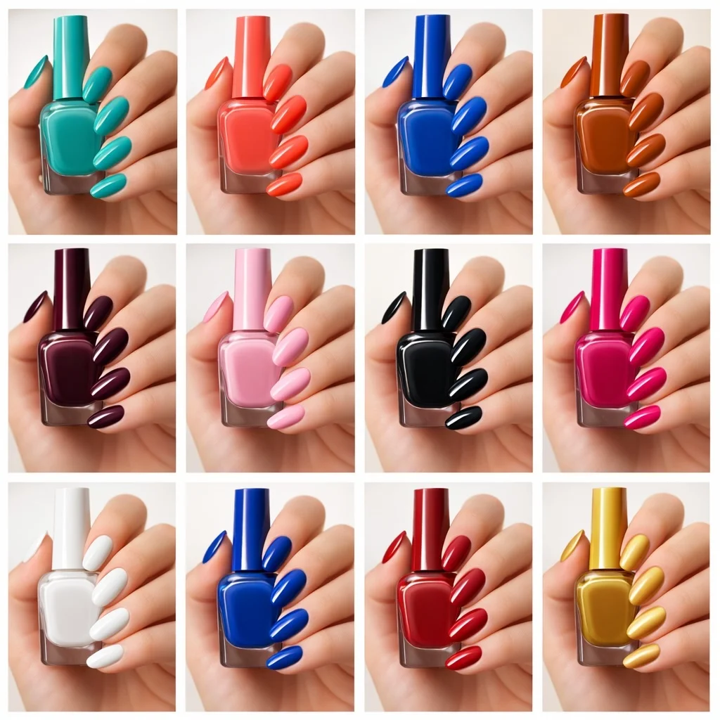 Rehanza 12-Pack Glossy Nail Polish | Vegan & Toxin-Free image 1