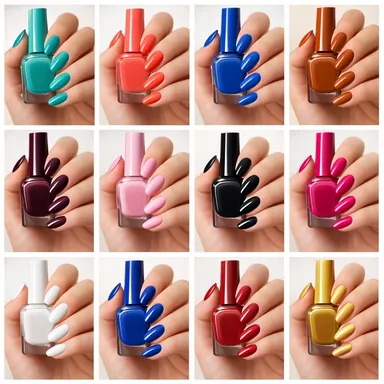 Rehanza 12-Pack Glossy Nail Polish | Vegan & Toxin-Free thumbnail 0