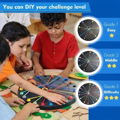 Kids Rope Puzzle IQ Game Brain Teaser Strategy Board Toy for Logical Thinking Focus Concentration Educational Learning Game for Preschool Ages 3+ Fun Problem Solving Activity Challenge thumbnail 2
