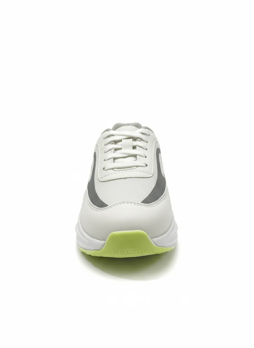 GVOLF Men Sports Shoes with Synthetic Leather Upper, Lace-Up Low Top Flat Sole Running Walking Gym Shoes for Daily Wear Size 8 image 5