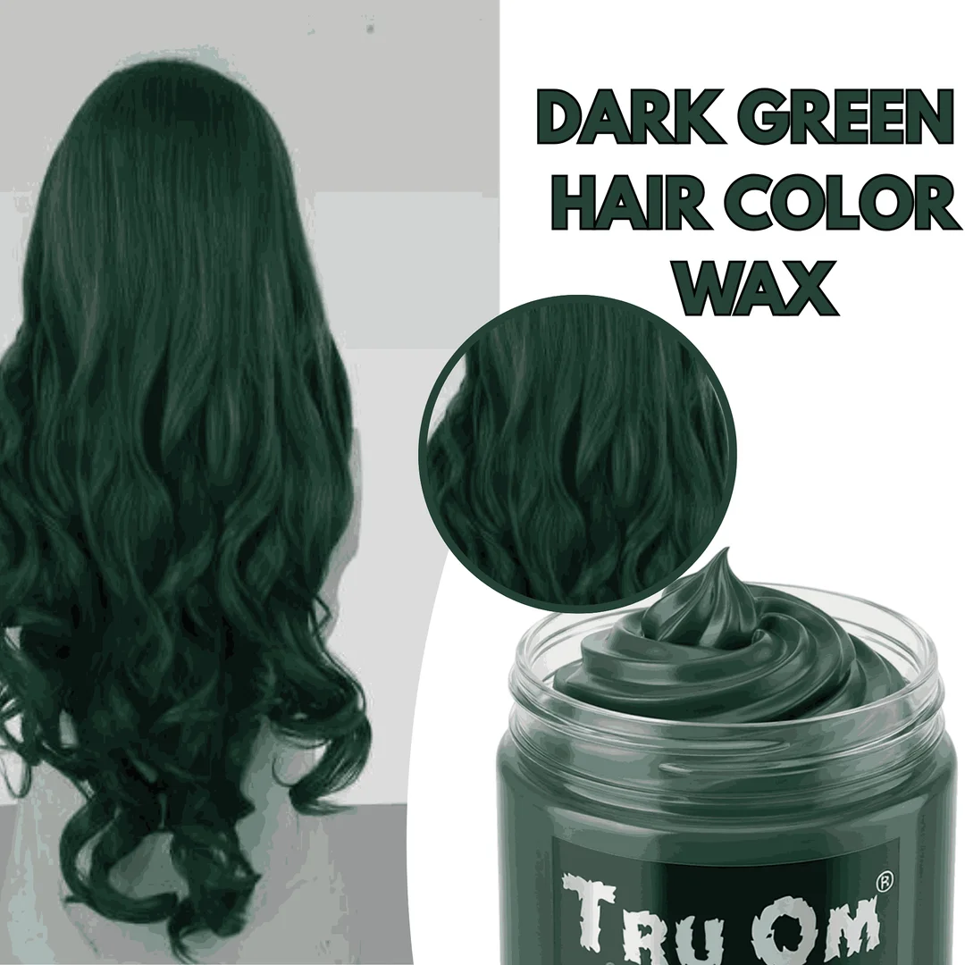 TRUOM Temporary Hair Color Wax for Men and Women 1 Day 1 Wash Perfect Hair Styling Dark Green image 2