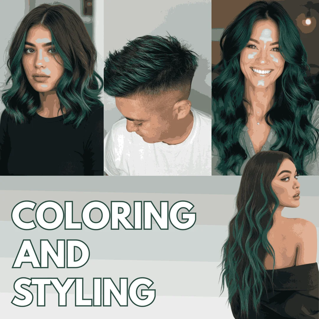 TRUOM Temporary Hair Color Wax for Men and Women 1 Day 1 Wash Perfect Hair Styling Dark Green image 6