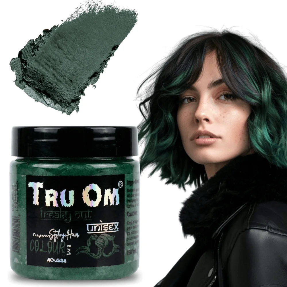 TRUOM Temporary Hair Color Wax for Men and Women 1 Day 1 Wash Perfect Hair Styling Dark Green image 1