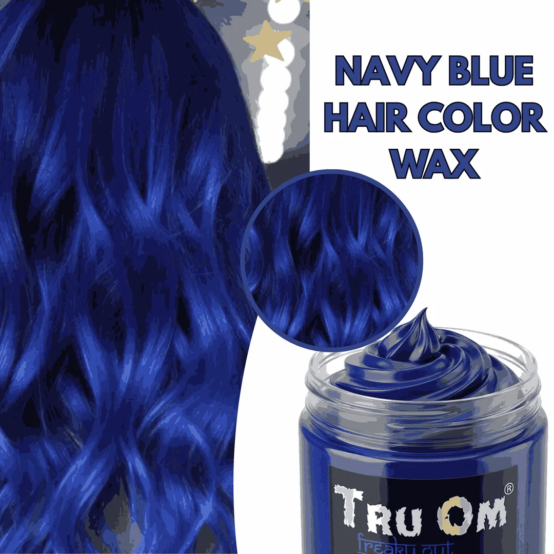 TRUOM Temporary Hair Color Wax for Men and Women 1 Day 1 Wash Perfect Hair Styling Navy Blue image 2