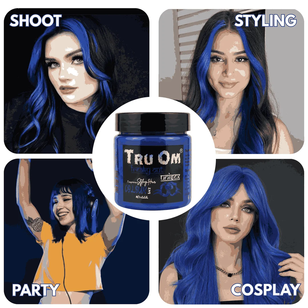 TRUOM Temporary Hair Color Wax for Men and Women 1 Day 1 Wash Perfect Hair Styling Navy Blue image 5
