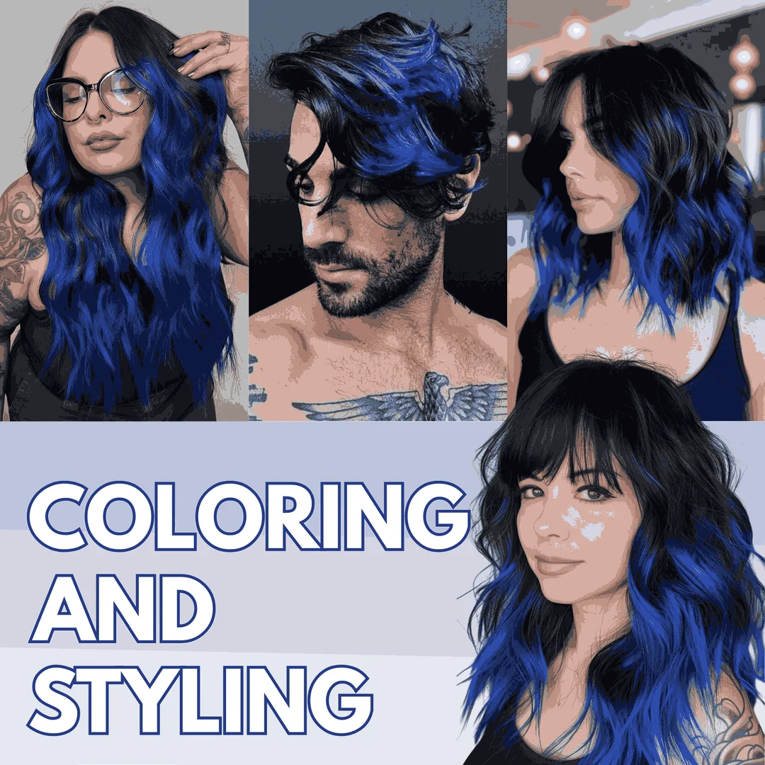 TRUOM Temporary Hair Color Wax for Men and Women 1 Day 1 Wash Perfect Hair Styling Navy Blue image 6