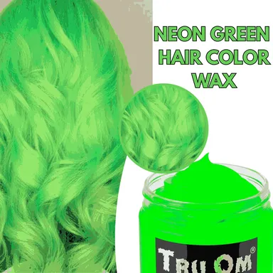 TRUOM Temporary Hair Color Wax for Men and Women 1 Day 1 Wash Perfect Hair Styling Neon Green thumbnail 1