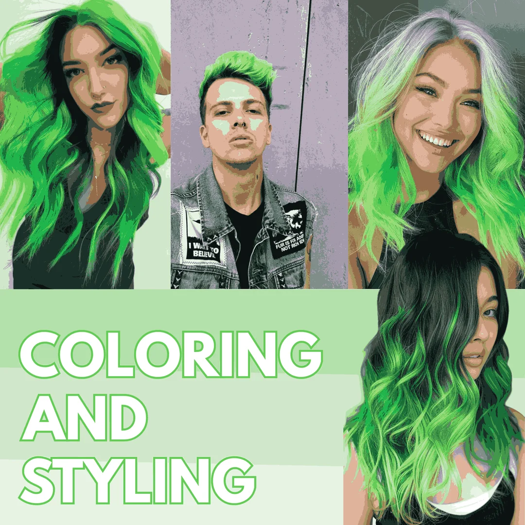 TRUOM Temporary Hair Color Wax for Men and Women 1 Day 1 Wash Perfect Hair Styling Neon Green image 4