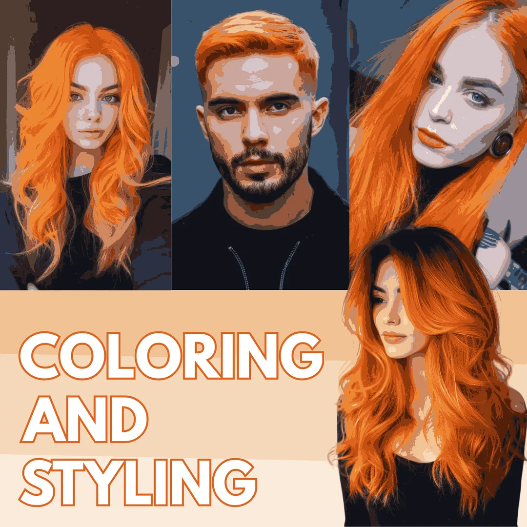 TRUOM Temporary Hair Color Wax for Men and Women 1 Day 1 Wash Perfect Hair Styling Neon Orange image 4