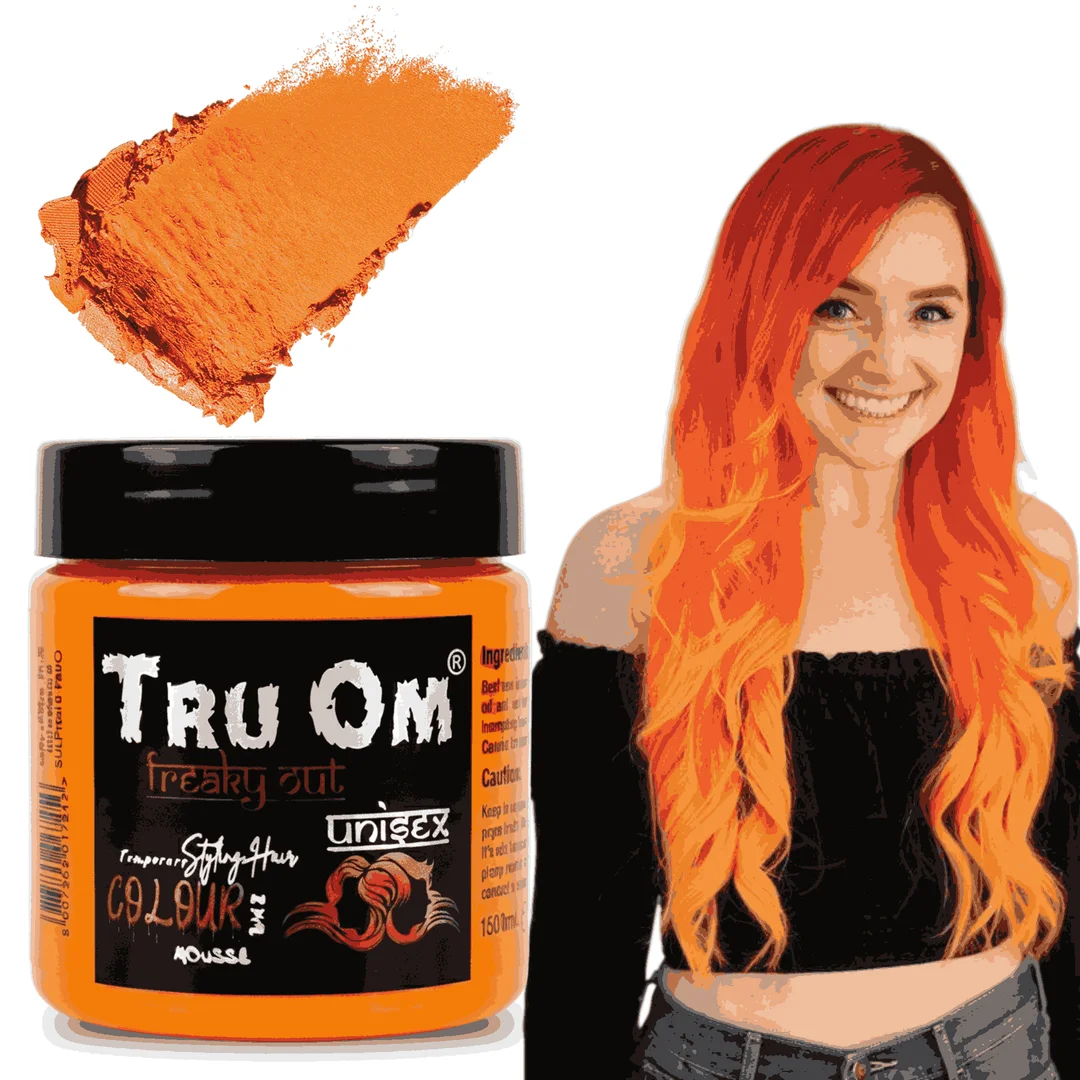TRUOM Temporary Hair Color Wax for Men and Women 1 Day 1 Wash Perfect Hair Styling Neon Orange image 1