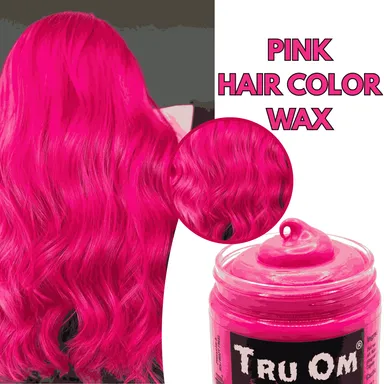 TRUOM Temporary Hair Color Wax for Men and Women 1 Day 1 Wash Perfect Hair Styling Hot Pink thumbnail 1