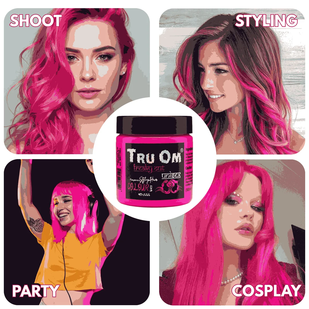 TRUOM Temporary Hair Color Wax for Men and Women 1 Day 1 Wash Perfect Hair Styling Hot Pink image 4