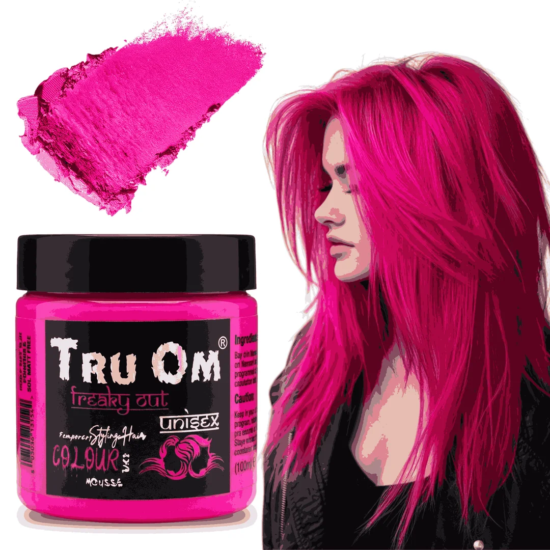 TRUOM Temporary Hair Color Wax for Men and Women 1 Day 1 Wash Perfect Hair Styling Hot Pink image 1