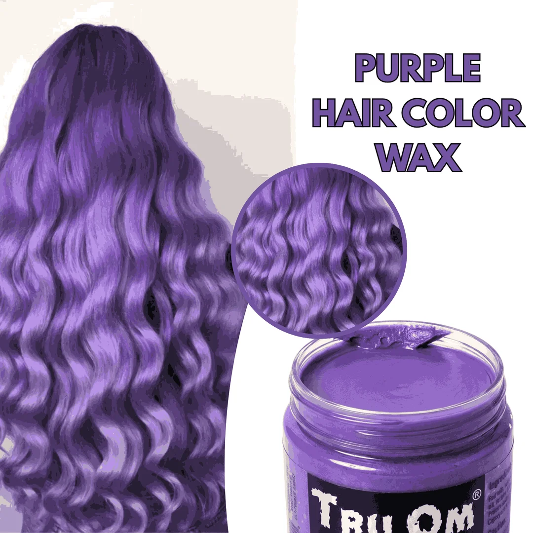 TRUOM Temporary Hair Color Wax for Men and Women 1 Day 1 Wash Perfect Hair Styling Purple image 2