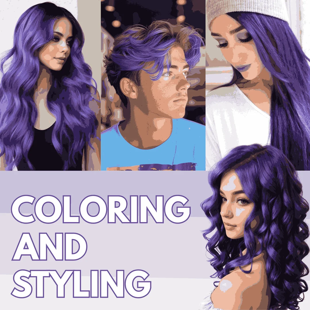 TRUOM Temporary Hair Color Wax for Men and Women 1 Day 1 Wash Perfect Hair Styling Purple image 4