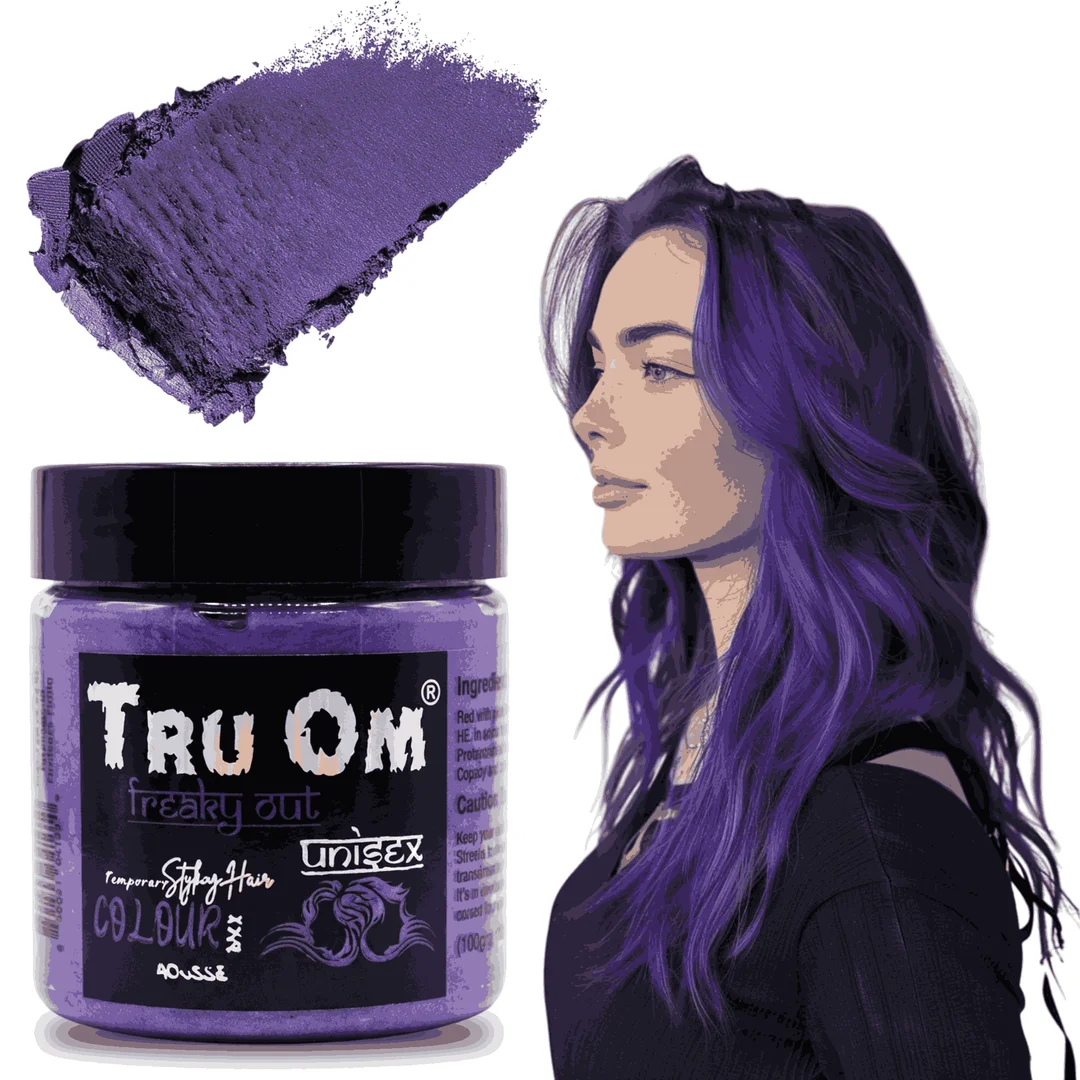 TRUOM Temporary Hair Color Wax for Men and Women 1 Day 1 Wash Perfect Hair Styling Purple image 1