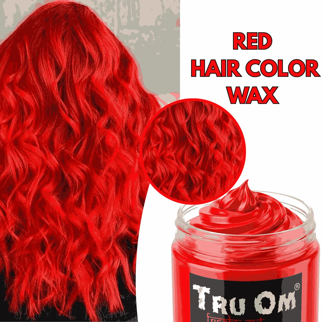 TRUOM Temporary Hair Color Wax for Men and Women 1 Day 1 Wash Perfect Hair Styling Hot Red image 2