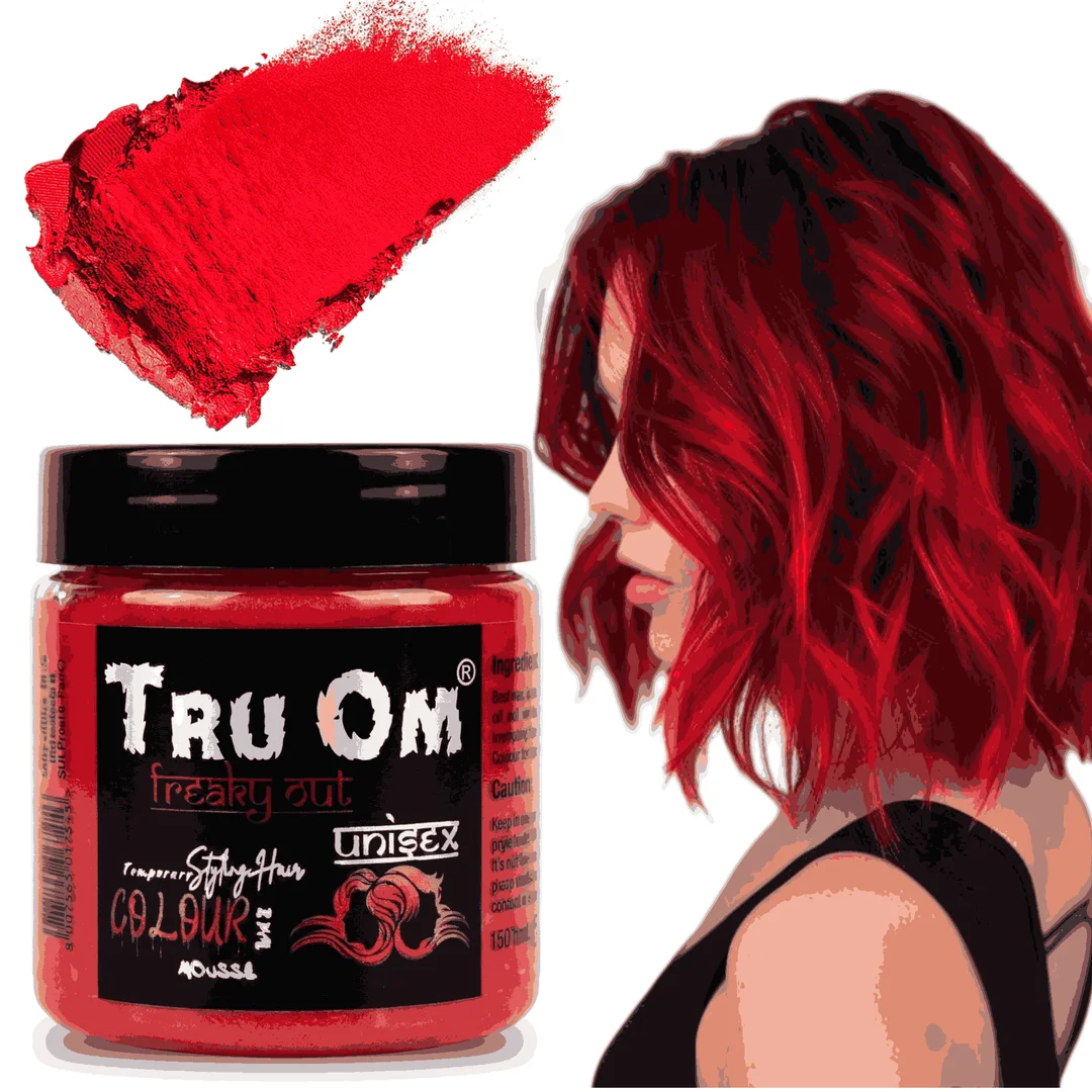 TRUOM Temporary Hair Color Wax for Men and Women 1 Day 1 Wash Perfect Hair Styling Hot Red image 1