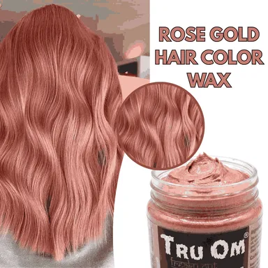 TRUOM Temporary Hair Color Wax for Men and Women 1 Day 1 Wash Perfect Hair Styling Rose Gold thumbnail 1
